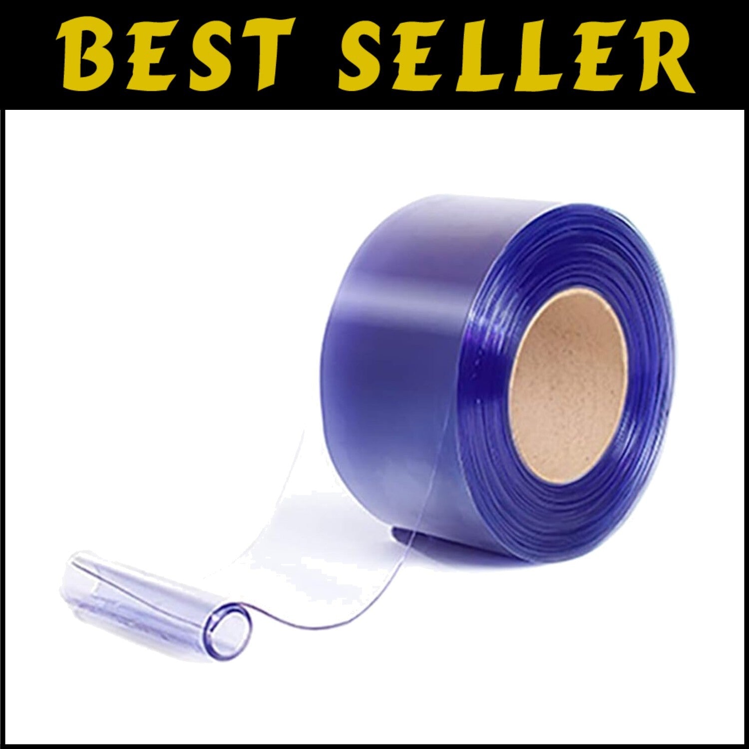 Important 164' x 8" Clear PVC Strip Door Roll - Waterproof & Scratch-Resistant