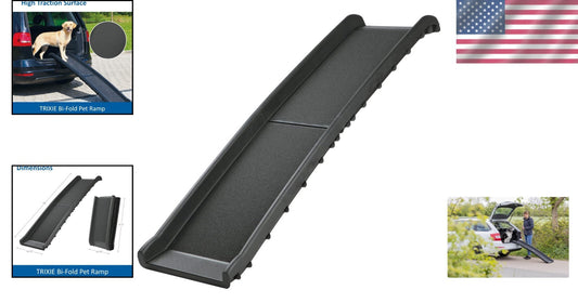 Folding Dog Ramp for SUVs - Safe Non-Slip Access for Large Dogs Up to 200 lbs