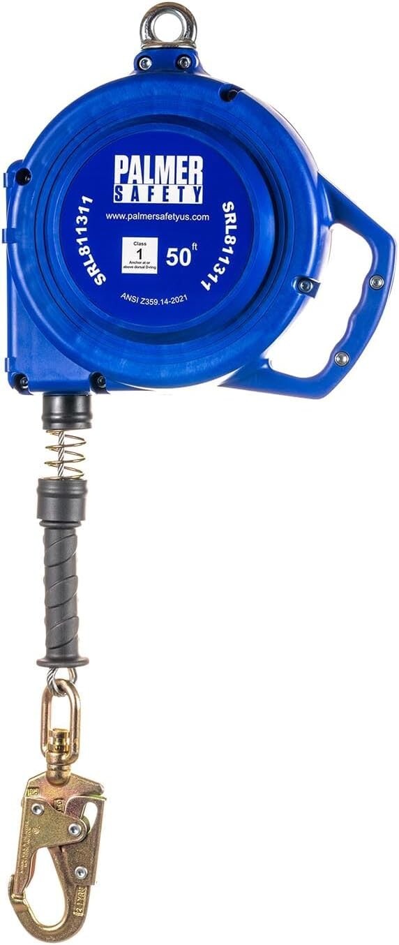 50 FT Self-Retracting Lifeline with Swivel Hook - ANSI Z359.14-2021 Compliant