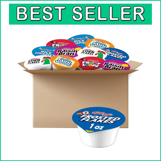 Ready-to-Eat Breakfast Cereal Cups - Family Variety of 6 Popular Cereals