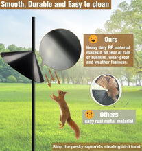 Load image into Gallery viewer, Elegant Pole-Mounted Squirrel Baffle - 19-Inch Diameter for Bird Feeder Defense