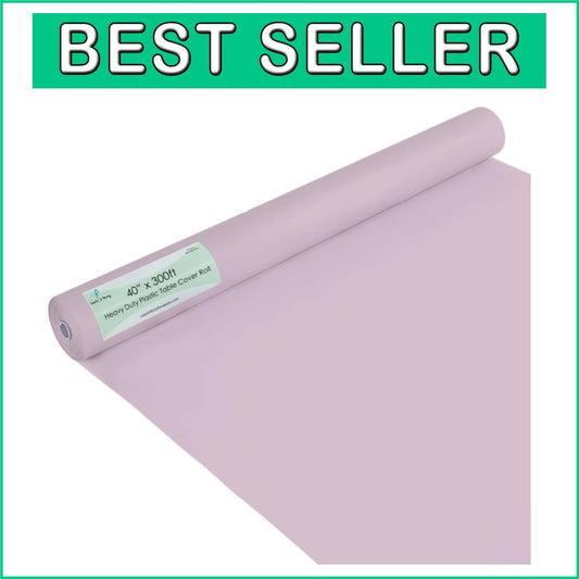 Elegant Light Pink 40'' x 300ft Disposable Tablecloth Roll for All-Season Events