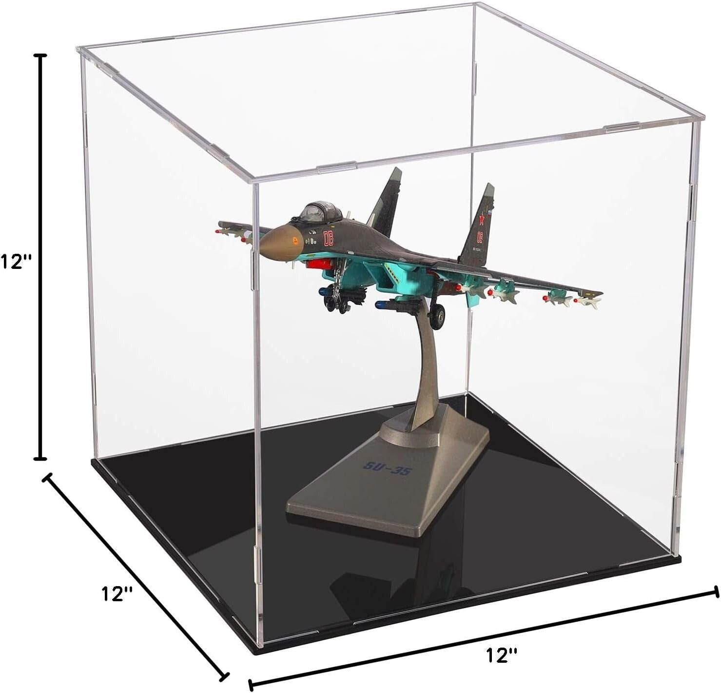 Clear Acrylic Display Case for Action Figures & Collectibles - 12x12x12 Inch