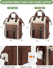 Load image into Gallery viewer, Elegant Coffee-Apricot-Black Laptop Bag for Women - Practical for All Occasions