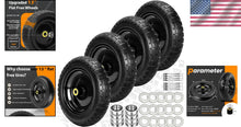 Load image into Gallery viewer, Flat-Free 13-Inch Solid Tires with Enhanced Shock Absorption for Garden Carts