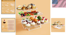 Load image into Gallery viewer, Acrylic Buffet Dessert Risers - 3-Tier Cake Stand for Tea Parties &amp; More