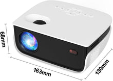 Load image into Gallery viewer, Mini Projector 1080P - 7500L Brightness &amp; 2 Speakers for Home Theater Experience