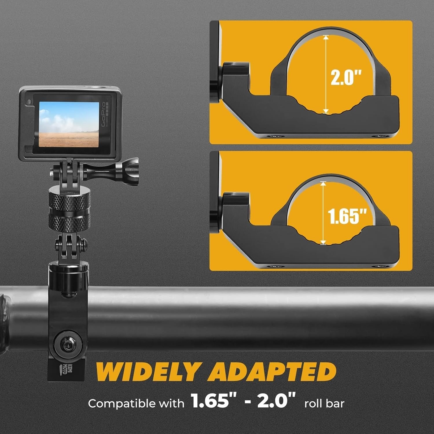 Enhanced 360° UTV ATV Camera Mount for Adventure Recording - Compatible & Stable