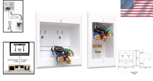 Cable Hider for Wall-Mounted TV - Includes Power and HDMI Low Voltage Pass
