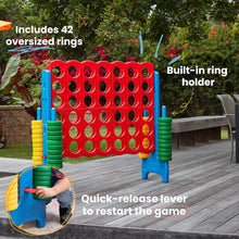 Load image into Gallery viewer, Family-Friendly Jumbo Connect 4 Outdoor Game - Safe &amp; Educational Fun