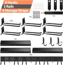 Load image into Gallery viewer, Rust-Resistant Wall Mount Organizer - 48-Inch Carbon Steel with 450 lbs Capacity