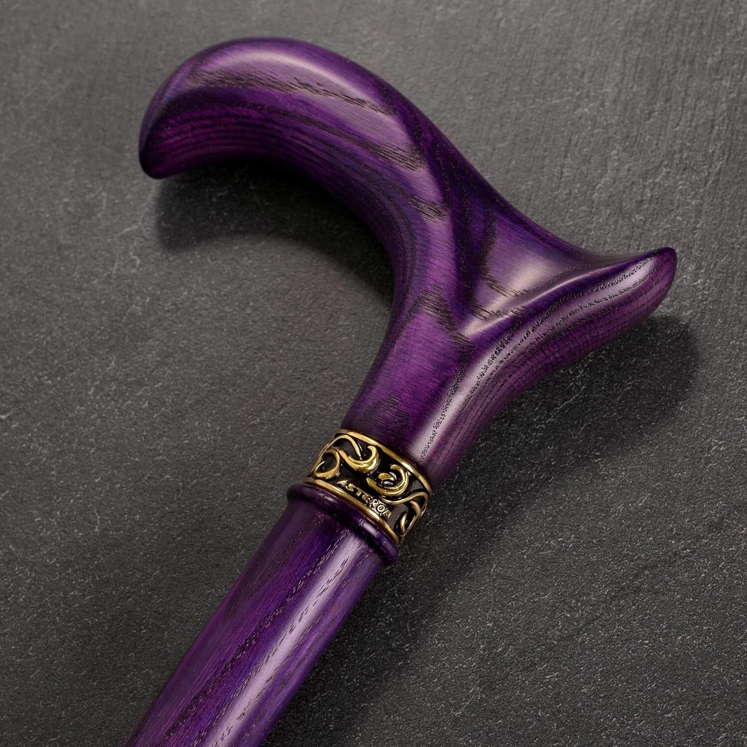 Stylish Hardwood Oak Walking Cane - 36" Ergonomic & Durable Design for Seniors