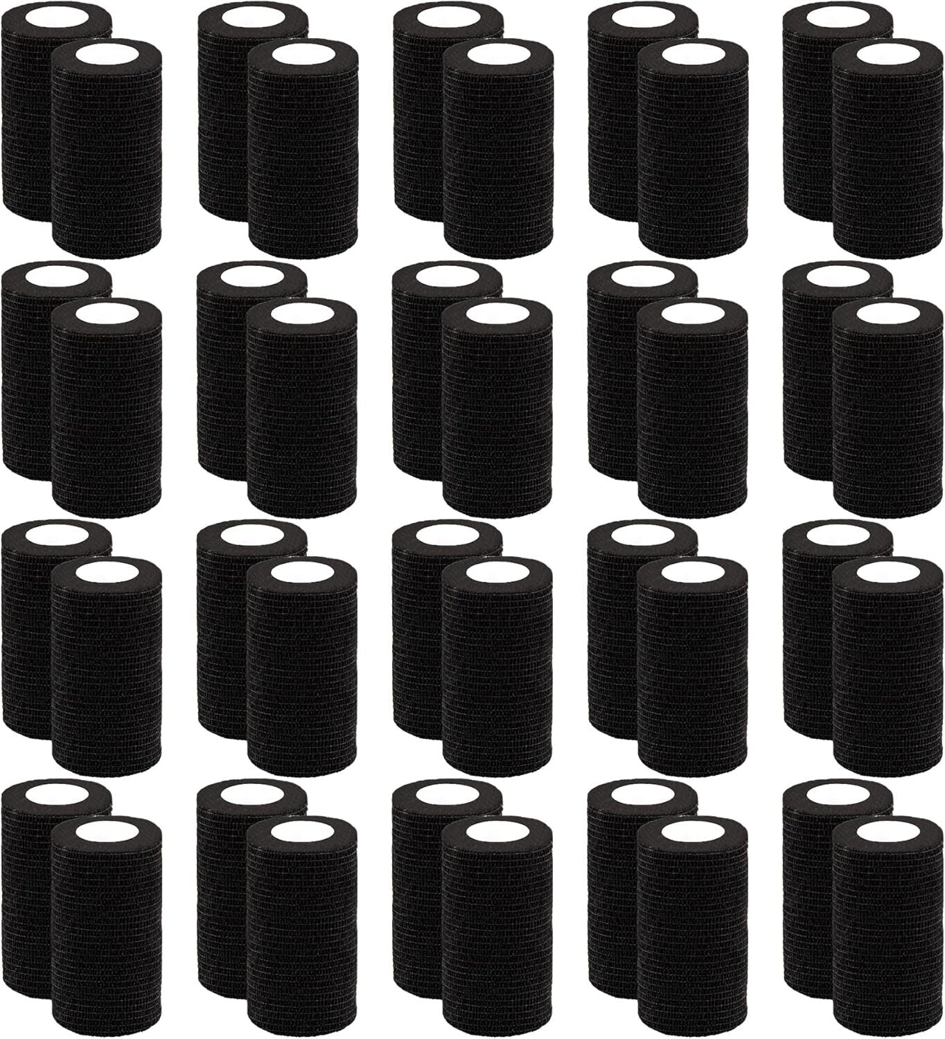 Comfortable 4 Inch Self-Adherent Stretch Bandage Wrap - 40 Rolls for Easy Care