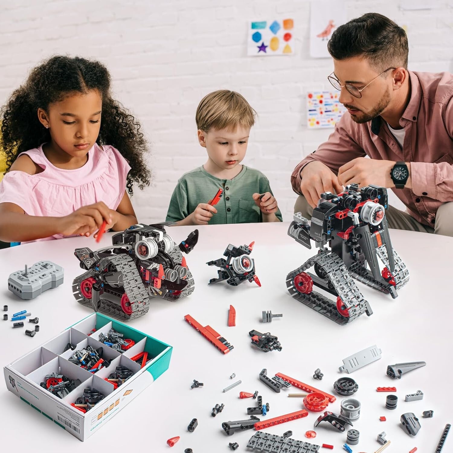 Educational 5-In-1 RC Robot Kit: Samurai & Ninja Building Blocks for Ages 6-12