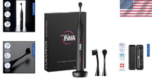 Load image into Gallery viewer, Hydrosonic Electric Toothbrush with Timer, Charger &amp; Travel Case - Black &amp; White