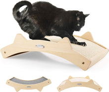 Load image into Gallery viewer, Stylish Indoor Cat Scratch Pad - Double-Sided with Wooden Frame 16.5x10.8 in