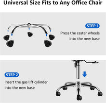 Load image into Gallery viewer, 28-Inch Heavy Duty Office Chair Base Replacement - Universal Caster Included