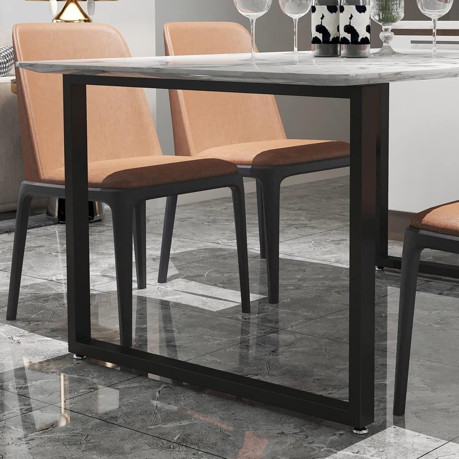 Versatile Heavy-Duty Metal Legs, 28-Inch - Perfect for Dining and Office Tables