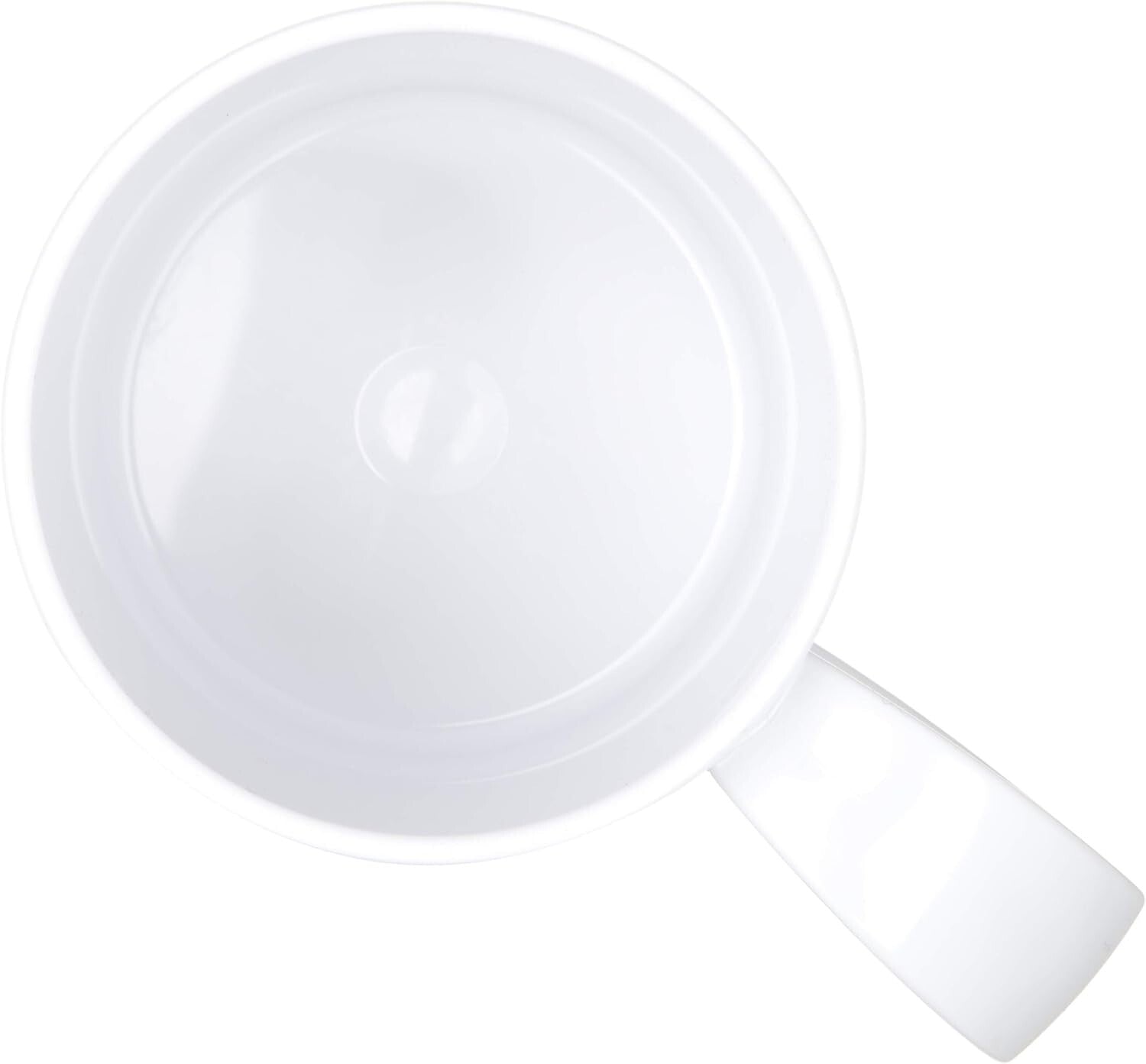 Durable White Tritan Coffee Mug, 8 oz with Easy Grip Handle - Home Essential