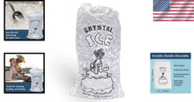 Load image into Gallery viewer, Eco-Friendly Disposable Plastic Ice Storage Bags 10 lbs with Cotton Drawstring