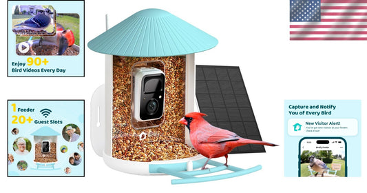 Wireless Smart Bird Feeder with 1.5L Capacity & Night Vision for Bird Lovers