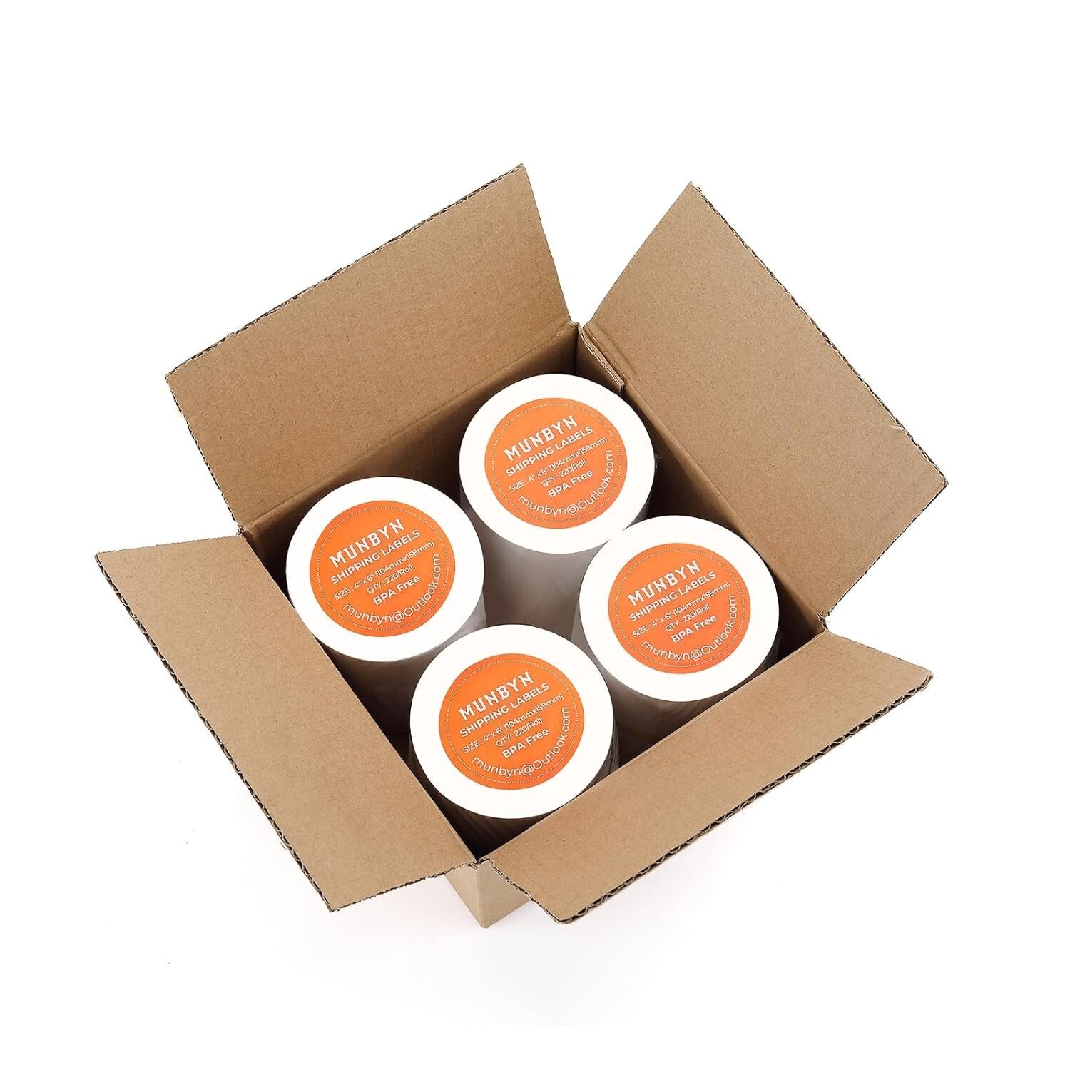 Durable 4"x6" Direct Thermal Shipping Labels, 880 Labels Total, Eco-Friendly