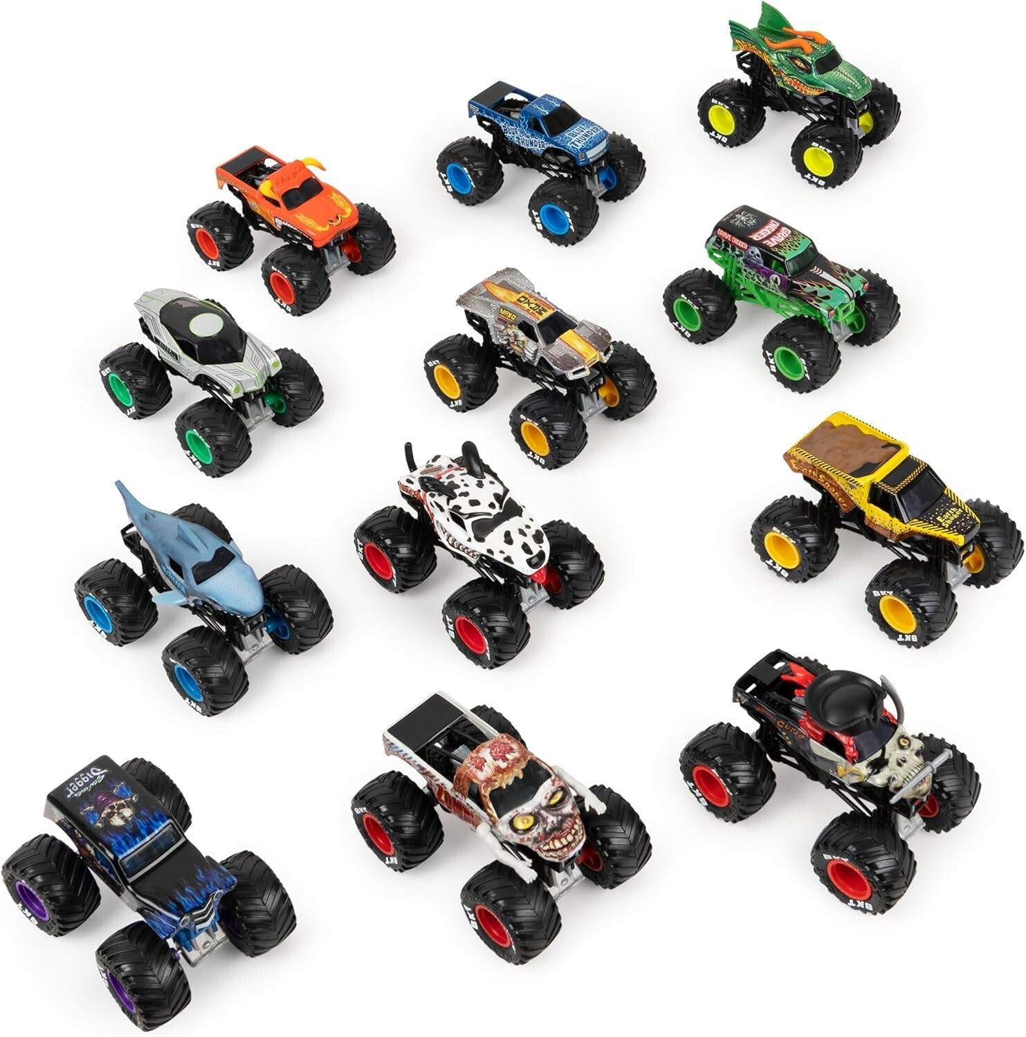Die-Cast 12-Pack of Monster Trucks for Boys & Girls Ages 4+ - Amazon Exclusive