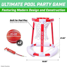 Load image into Gallery viewer, Splash Hoop 360 Floating Pool Basketball Game with 2 Balls &amp; Pump - Choose Color