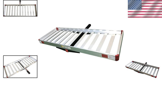 60" Hitch Mount Aluminum Cargo Carrier Rack for SUVs & Trucks - 500 LB Capacity