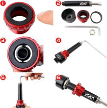 Load image into Gallery viewer, Versatile Bottom Bracket Removal Tool Kit - 6 Adapters for Easy Bike Maintenance