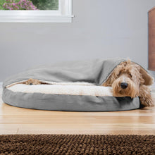Load image into Gallery viewer, Burrowing Cave Style 35" Orthopedic Dog Bed - Perfect for Dogs up to 50 lbs
