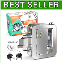 Load image into Gallery viewer, Water-Resistant Chrome RV Door Lock - Fast Installation with Lifetime Warranty