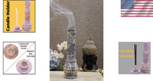 Load image into Gallery viewer, Intricate Floral Carved Soapstone Incense Tower &amp; Tea Light Stand for Gifting