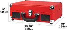 Load image into Gallery viewer, Portable 3-Speed Suitcase Turntable with Upgraded Sound and Bluetooth Speakers