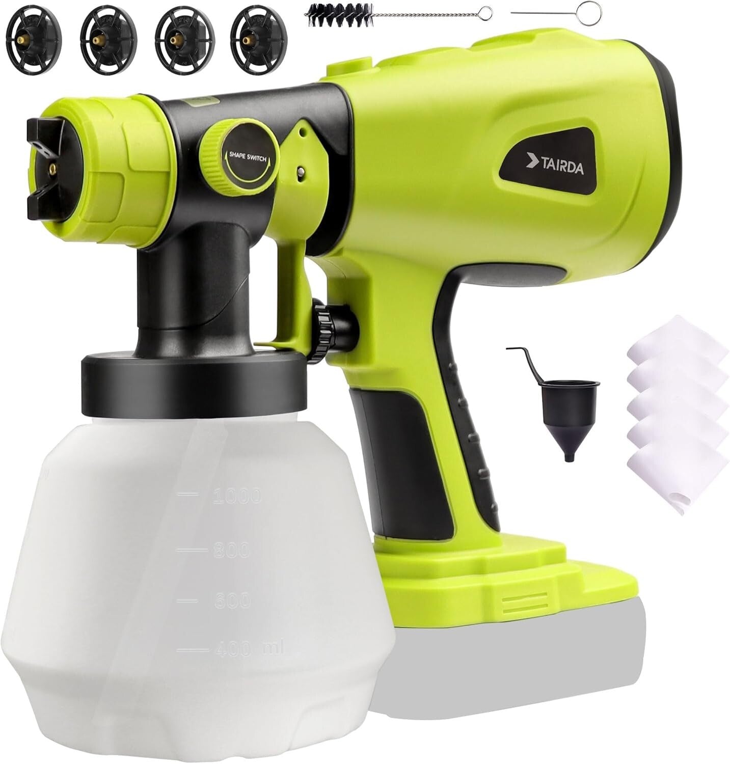 Efficient Cordless Handheld Paint Sprayer - 1000ML, Ideal for Cabinets & Walls