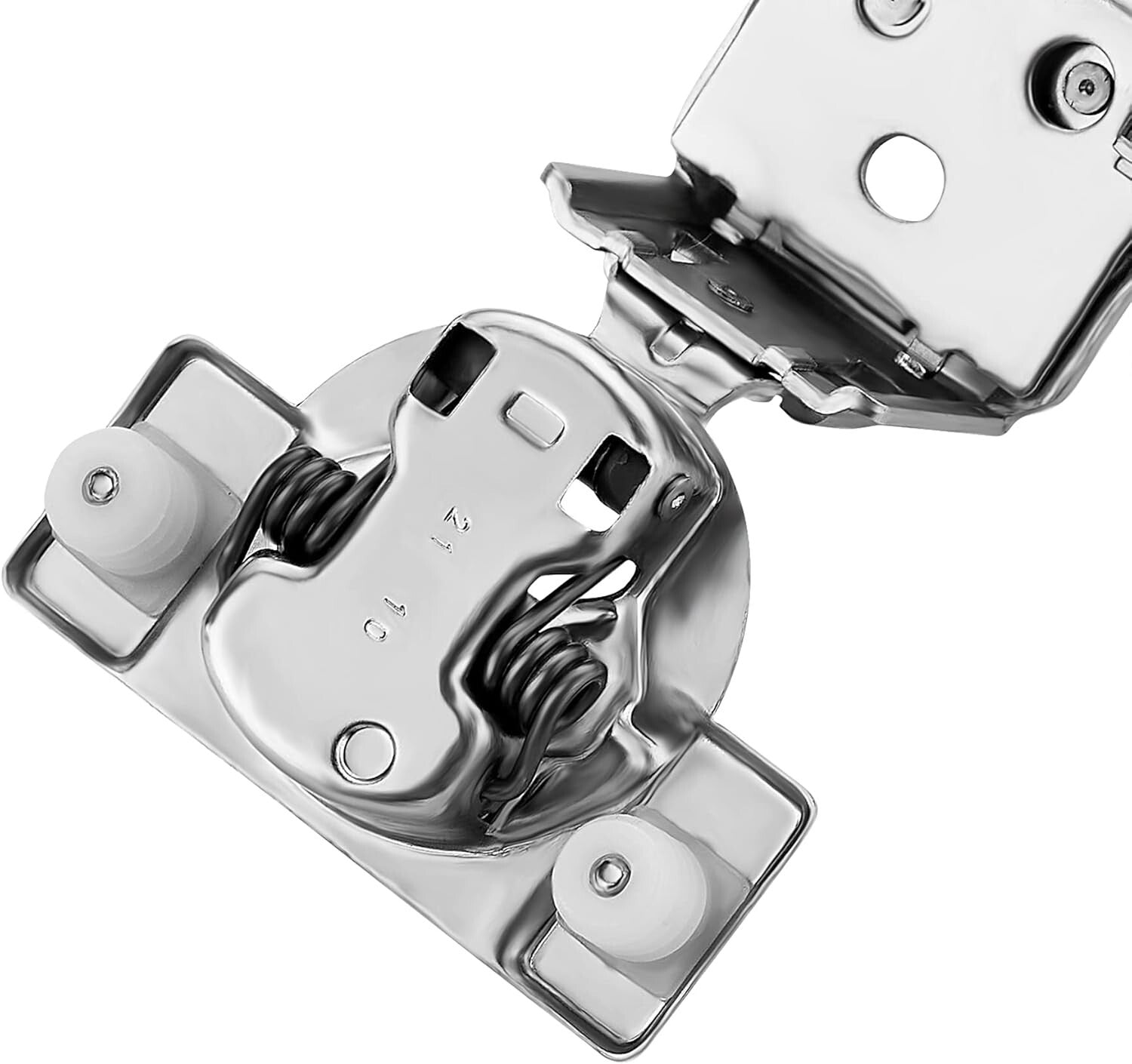 Adjustable 1-1/2 Inch Overlay Cabinet Hinges - 50 Soft Close Stainless Steel Set