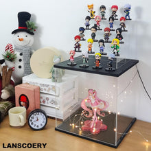 Load image into Gallery viewer, Multi-Tier LED Acrylic Display Case for Collectibles &amp; Funko Pops - 11.8x11x11.8