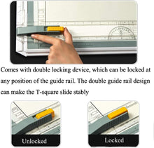 Load image into Gallery viewer, A3 Drafting Table with Inch Scale Ruler &amp; Protractor - Lightweight Drawing Board