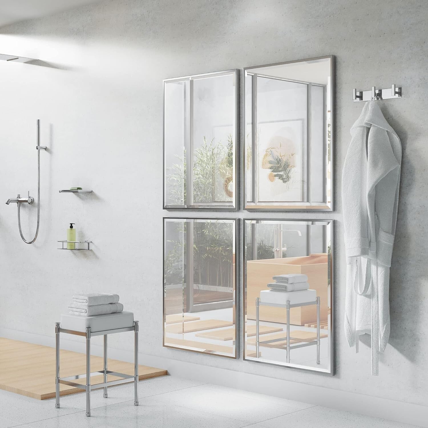 Durable Rust-Resistant Chrome Bathroom Hook - 11" Wall Mounted Triple Hooks