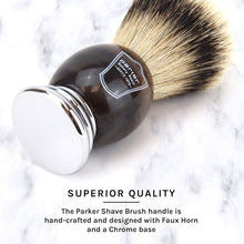 Load image into Gallery viewer, Premium 3-Band Silvertip Badger Brush with Chrome Base - Includes Stand