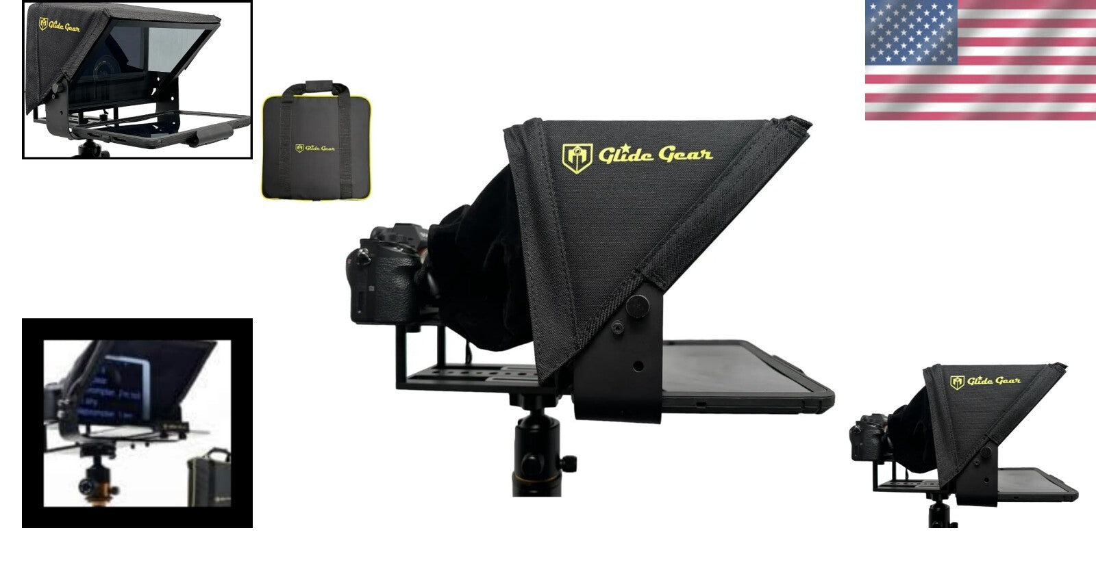 Adjustable iPad/Tablet Teleprompter with 70/30 Glass & Carry Case - No Assembly