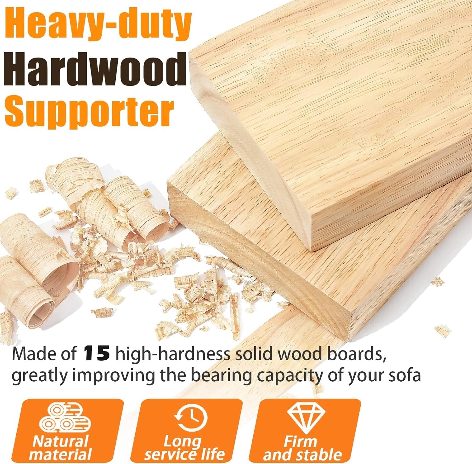 Exceptional Solid Wood Couch Support - 21.5''x70'' for Enhanced Seating Comfort