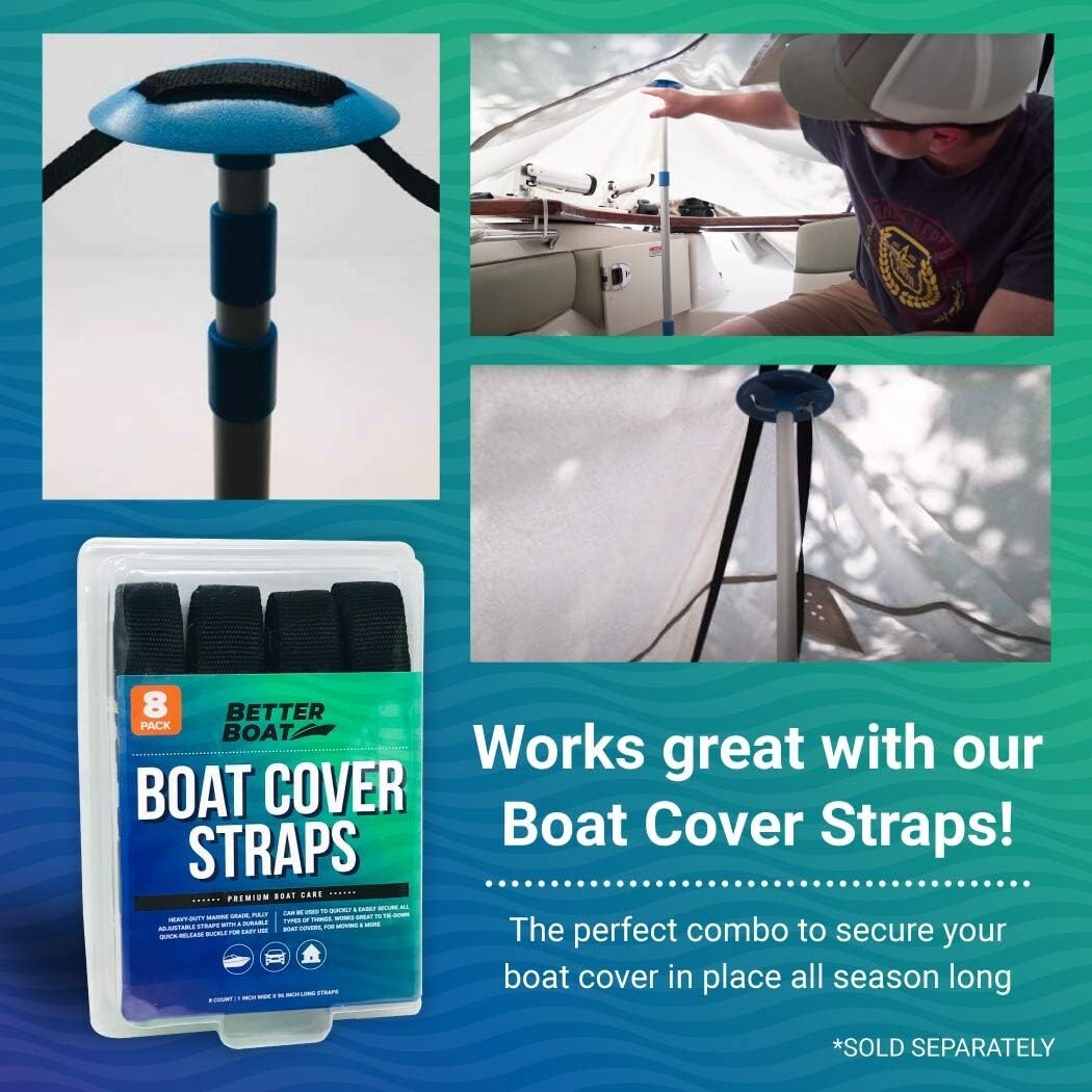 Durable 2-Pack Boat Cover Support Poles - Telescopic for Optimal Rain Protection