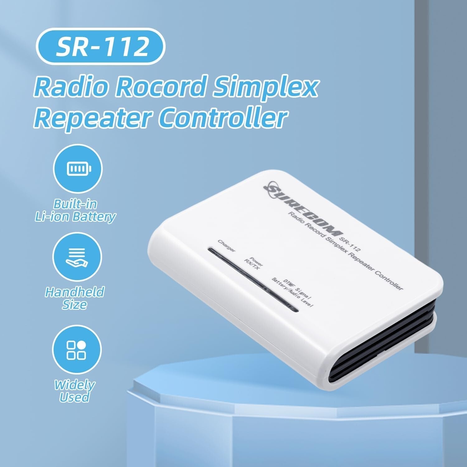 Rechargeable Simplex Repeater Controller - Premium Radio Device, 16 Channels