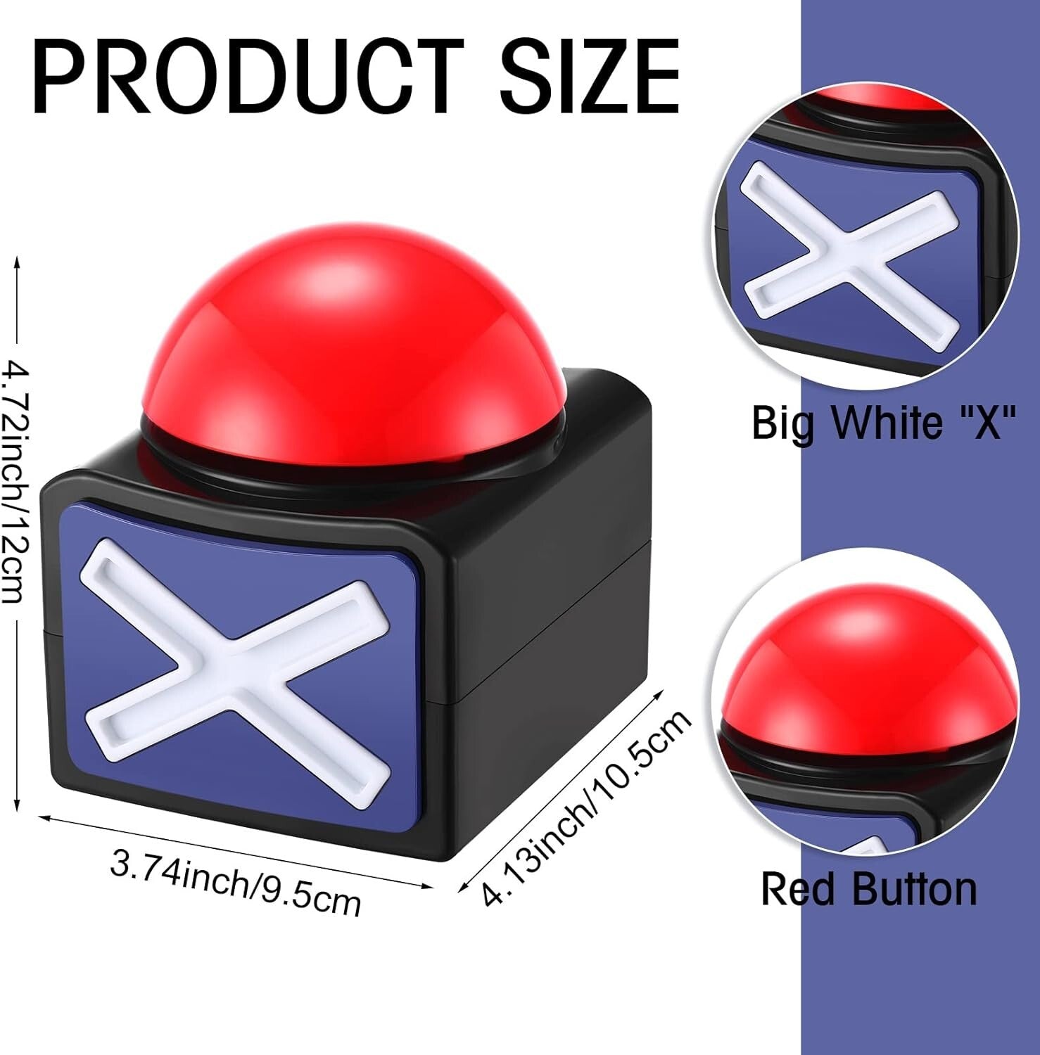 Compact Sound-Activated Buzzers for Game Shows – 6 Interactive Buttons Included