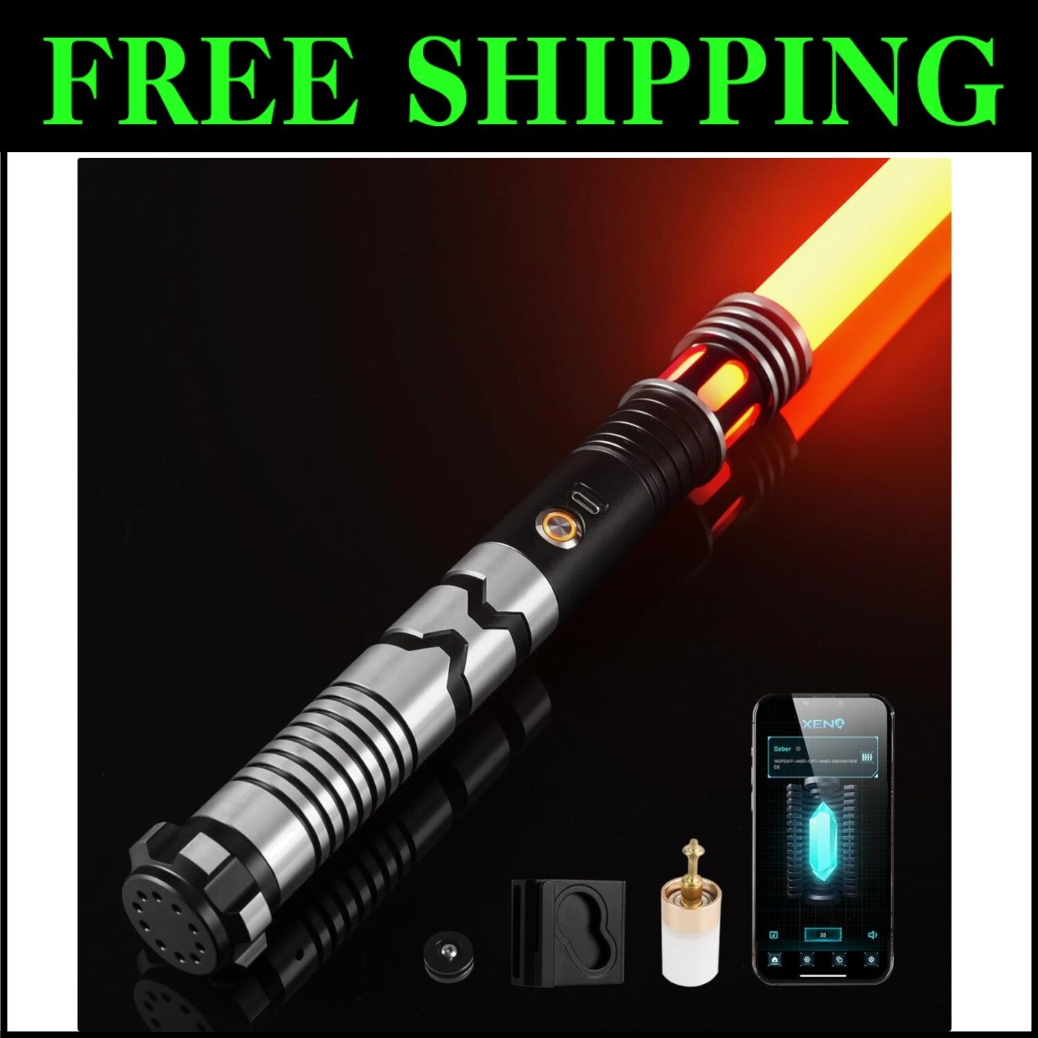 Durable Rechargeable Lightsaber with Aluminium Hilt & Infinite Color Options