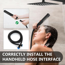 Load image into Gallery viewer, High-Pressure Matte Black Shower Faucet Set - Wall Mount 8" Rain &amp; Handheld