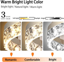Load image into Gallery viewer, Reversible Ceiling Fan with Remote Control &amp; Crystal Embellishments - 20" Gold