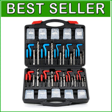 Load image into Gallery viewer, Heavy-Duty Thread Repair Kit with 5 SAE &amp; Metric Sizes - Portable &amp; Effective