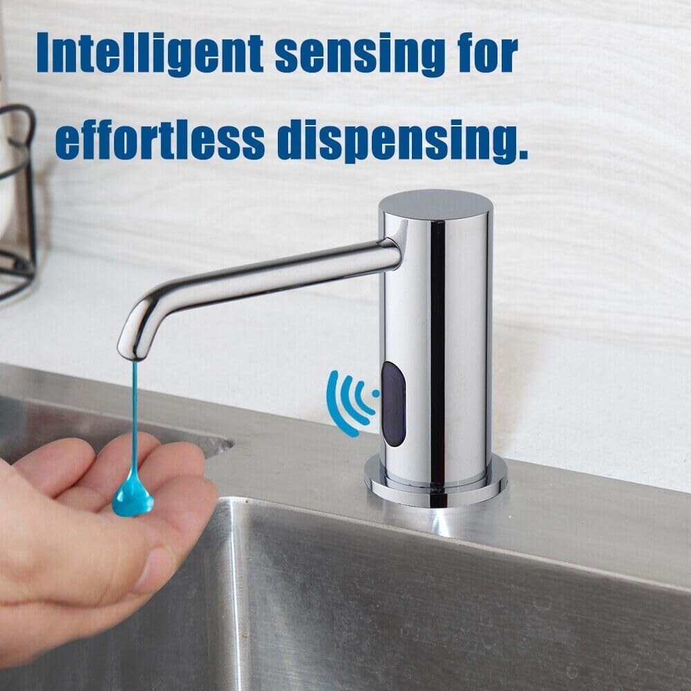 Sleek Touchless Soap Dispenser - High Capacity Brass Design for Hygienic Spaces